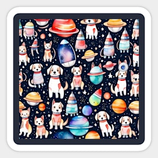 Cute space dogs Sticker